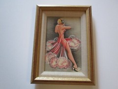 RUTH BELLITTO PAINTING AMERICAN MID CENTURY PINUP GIRL PRETTY WOMAN MODEL 1950