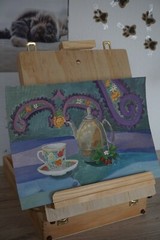 Gouache Original 42x30cm Still Life Academic Picture Art Painting Decor