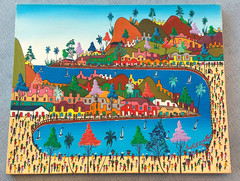 Original Vintage Haitian painting, PREFETE DUFFAUT