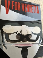 Oil Painting V For Vendetta On Hardboard 16 X 12