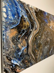 modern original acrylic abstract art on canvas 10×20 inches
