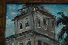 FRAMED SIGNED ORIGINAL OIL VIEW OLD COLONIAL TRINIDAD, CUBA ARTIST: HECTO VIDAL