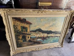 LARGE WILLEM DE ZWART ANTIQUE DUTCH LANDSCAPE OIL PAINTING OLD OCEAN BEACH