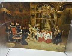 The Chorus Jose Gallegos Y Arnosa Phillips Reproduction Oil Wood Panel 12×16