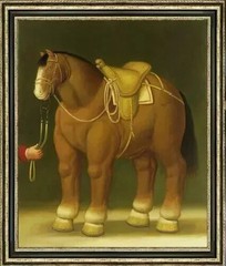100% Handmade Art OIL PAINTING REPRO OF FERNANDO BOTERO Horse ON CANVAS 24×36