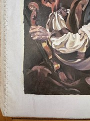Vintage Acrylic Canvas Painting Repro Copy The Jovial Violinist Brugghen 11 x 14
