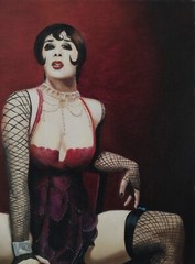 Portrait of Dancer Sally Bowles Cabaret Original Oil Painting Contemporary Art
