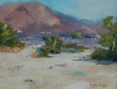 Impressionist Oil of a Lake & Beach Landscape by San Diego Artist Birgitta Kappe