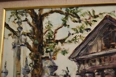 FRAMED ORIGINAL OIL EL TEMPLETE COLONIAL OLD HAVANA, CUBA ARTIST: HECTO VIDAL