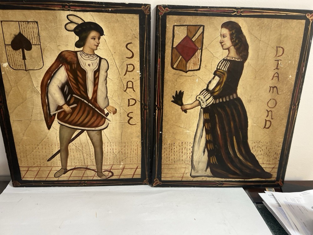 Vintage Pair Of Painting /print Man & Women