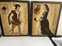 Vintage Pair Of Painting /print Man & Women