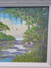 Al Black, Florida Highwaymen, Oil On Masonite Painting