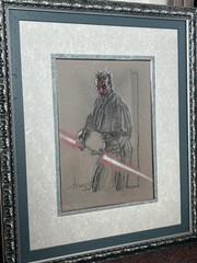 Drew Struzan Darth Maul Original Painting Signed One-of-a-Kind Framed COA