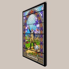 Marquis de Lafayette Stained Glass Style Canvas – Hero of American Freedom Art
