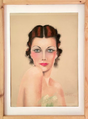 1930s ORIGINAL ILLUSTRATION ART FOR PERFUME AD 17″ X 21″ SIGNED HARRY K BAILEY