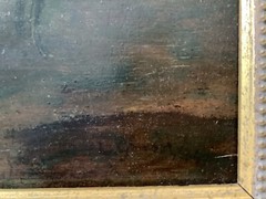 GALLANT SCENE IN THE CASTLE LOUNGE – FRENCH ROCOCO STYLE – OIL WOOD PANEL SIGNED