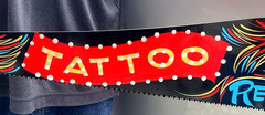 TATTOO REMOVAL Sign Hand Saw Handsaw Painted Pinstriped Art Shop Studio Decor b