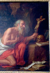 Italian Old Master 17th Century Original Antique Painting Penitent Saint Jerome