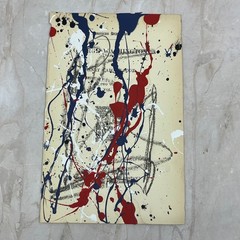 Original Abstract Art Painting 4.75×7.25” American Statesmen Signed #4