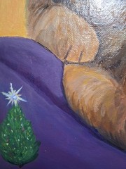 Original YORKIE Puppy Painting 9×12 canvas panel