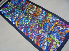 SELINA NUMINA 160 x 70 cm Original Aboriginal Painting. Bush Medicine Leaves