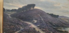 No: 172 1913 Year Oil Painting Artwork Frame Landscape Forest Lake Mountains Nature
