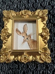 Bunny Rabbit ,cute,funny original miniature painting,small,mini