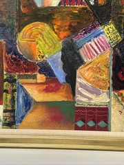 Mid Century Abstract Painting Modernism Modernist Cubist Cubism Japanese Vintage