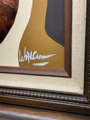 Mid-20th Century IMPASTO Abstract Oil Painting FRANK WALCUTT Original Framed