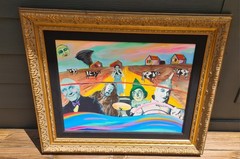 Nelson De La Nuez Original Ditching Dorthy Signed Fingerprint Street Pop Art