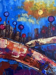 Oil Painting A Chidhood Dream V. Zadorozhnya Unframed Original Art nAAA3330
