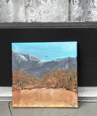 „The colors of Autumn,“ original acrylic painting on canvas by a local artist