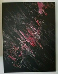 Original Acrylic Pour Painting Abstract Art signed canvas