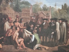 Oil Painting By Benjamin West William Penns 1683 Treaty With The Indians Framed