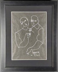 YURI YUROZ Original Drawing, Signed, Framed, COA