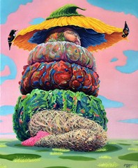 ALAIN DONATE CUBAN ART ORIGINAL OIL PAINTING /CANVAS SURREAL 20″X 24″ COLLECTION