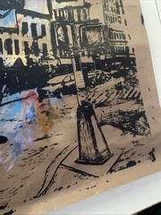 Original Media Painting 29.5” X 24” 125th Street Harlem NYC. Artwork. Signed