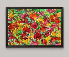 Original 11×14 Impressionist Floral Abstract Acrylic Canvas Signed Decor