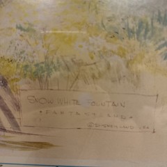 The Disney Gallery Snow White Grotto Watercolors John Hench Signed 1992 34×25