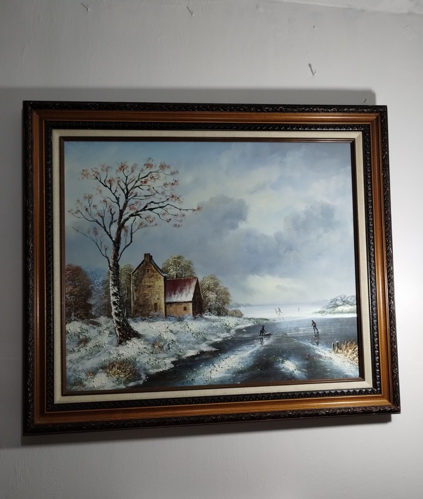 SIGNED JAMISON OIL PAINTING ARTWORK 29″×25″