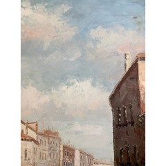 Large Original Oil Painting Venice Canal Signed S. Kinglake 32×47 Impressionist