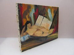Female Nude Nude Woman Original Colorful Abstract Oil Painting