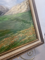 Vintage Signed Impressionist Coastal Seascape Surf Maritime Painting Framed