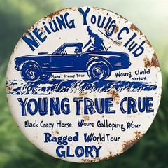 Vintage Classic Car Blue Black Retro Aluminum Sign 8Inch
