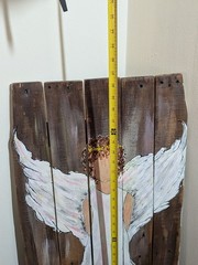 Large Rustic Folk Art Hope Angel With Wings – Angel Painting On Reclaimed Wood
