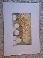 Jose Galvan Composicion bacteriana painting 2002 original 31 x 18cm attic find