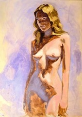 PAINTING – NUDE – EROTIC – EXPR – REALISM – UNIQUE – oil on canvas 70 x 50cm