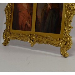 Ca.1900 R.Uhlmann, Old oil painting Jesus and Mary 20,3×20,1 in