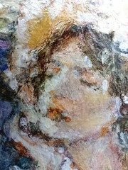 Woman Lavender Field Original Oil Painting 5×7 Framed Signed Impressionist Art