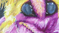 Moth on Leaf Original Oil Painting